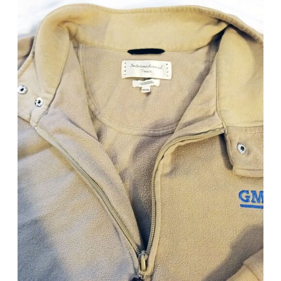 1/4 Zip Pullover Sweatshirt Mens Size XL Izod International Tour GMAC Beige - Picture 9 of 13
